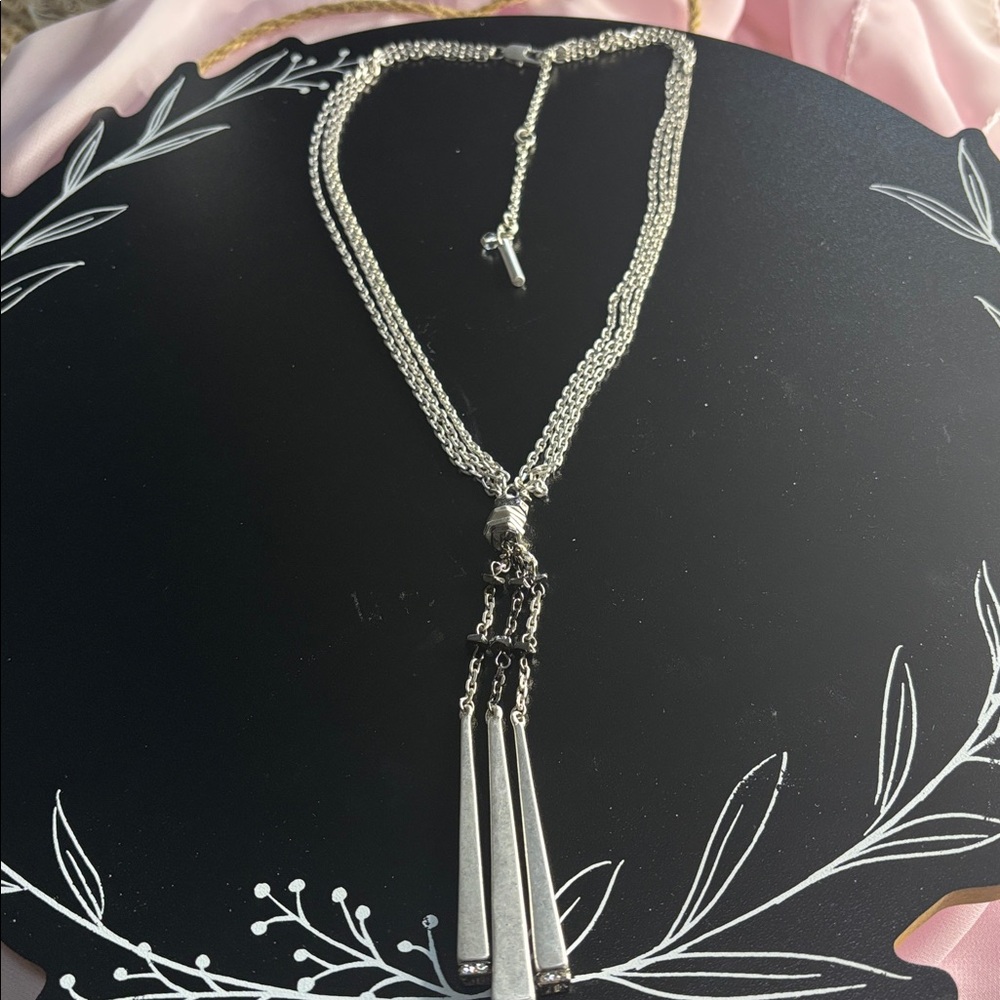 Kenneth Cole Silver Tassel Necklace